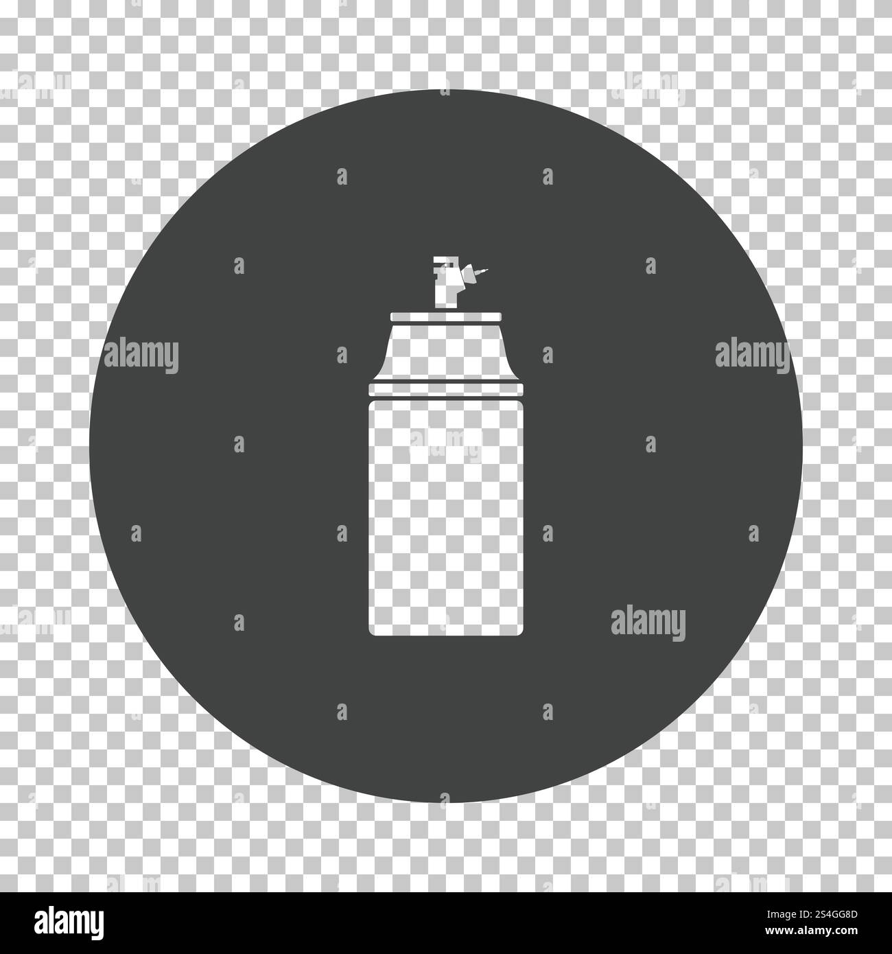 Paint spray icon. Subtract stencil design on tranparency grid. Vector ...