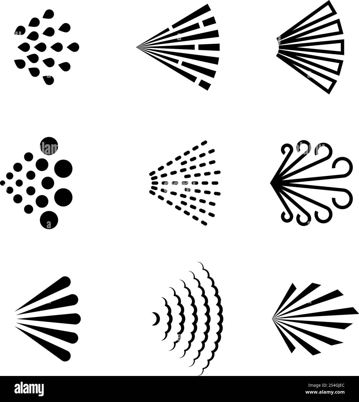 Aerosol spray vector black icons illustration of spray deodorant effect ...