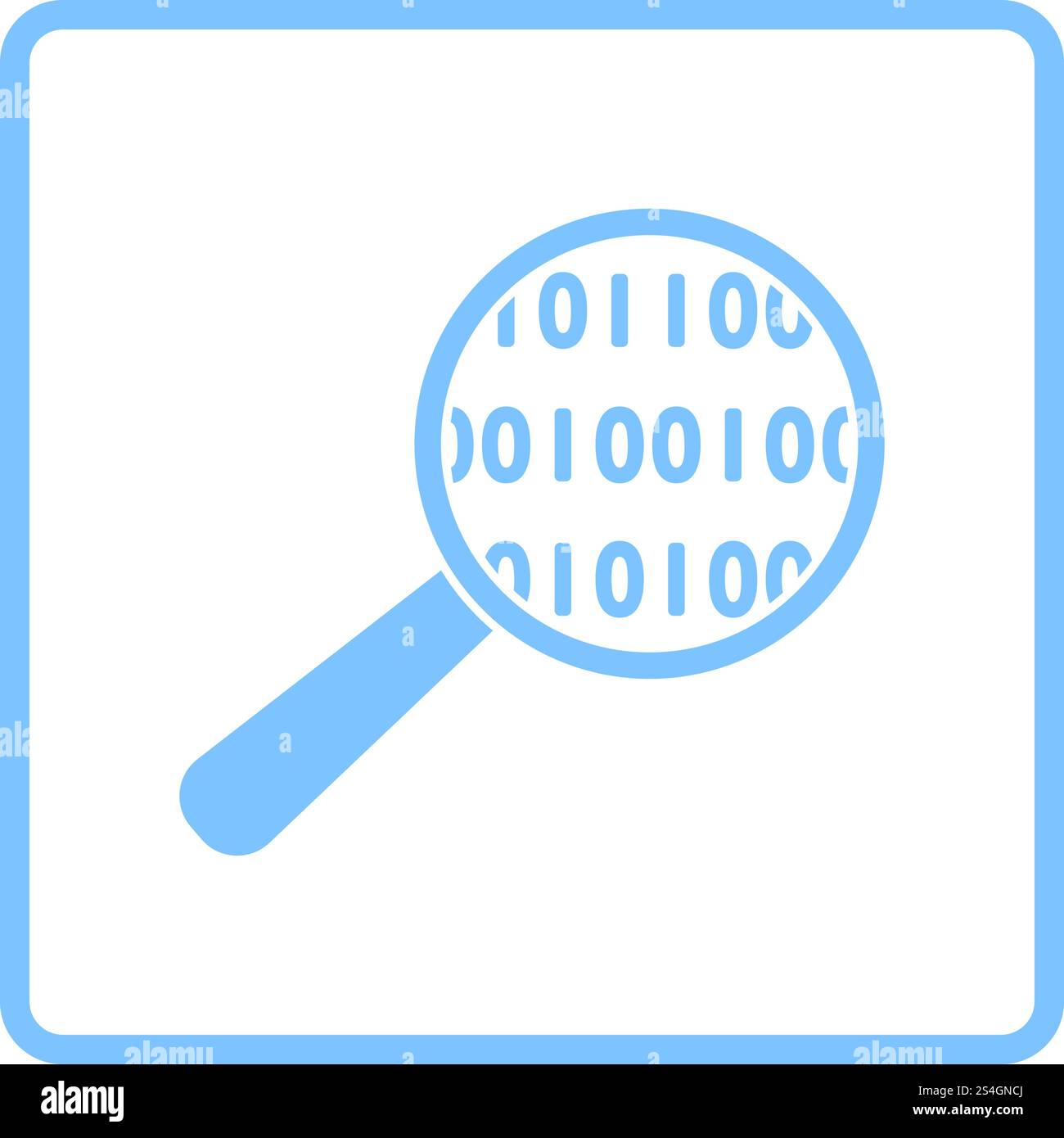 Data Analysing Icon. Blue Frame Design. Vector Illustration Stock ...