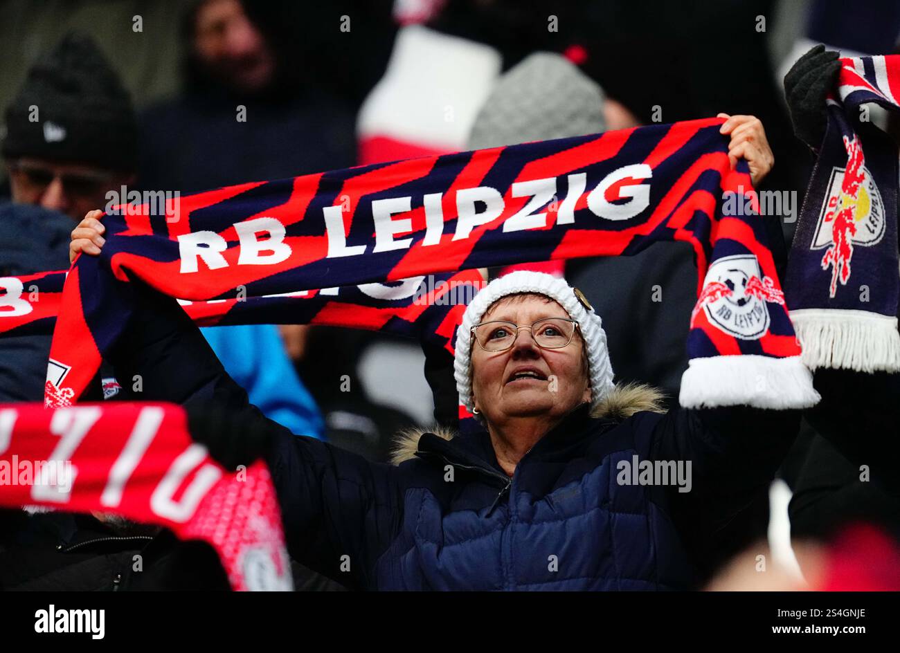 January 12 2025 RB Leipzig fans during a 1. Bundesliga game, RB