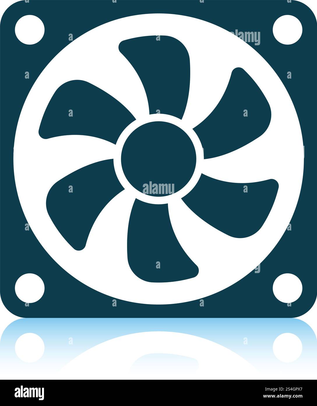 Fan icon. Shadow reflection design. Vector illustration. Stock Vector