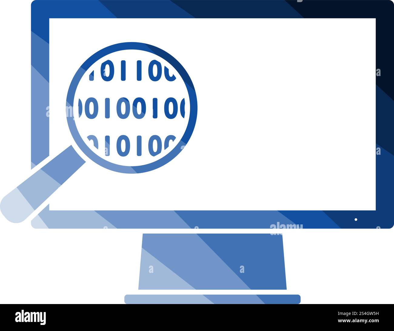 Data Analysing Icon. Flat Color Ladder Design. Vector Illustration. Stock Vector