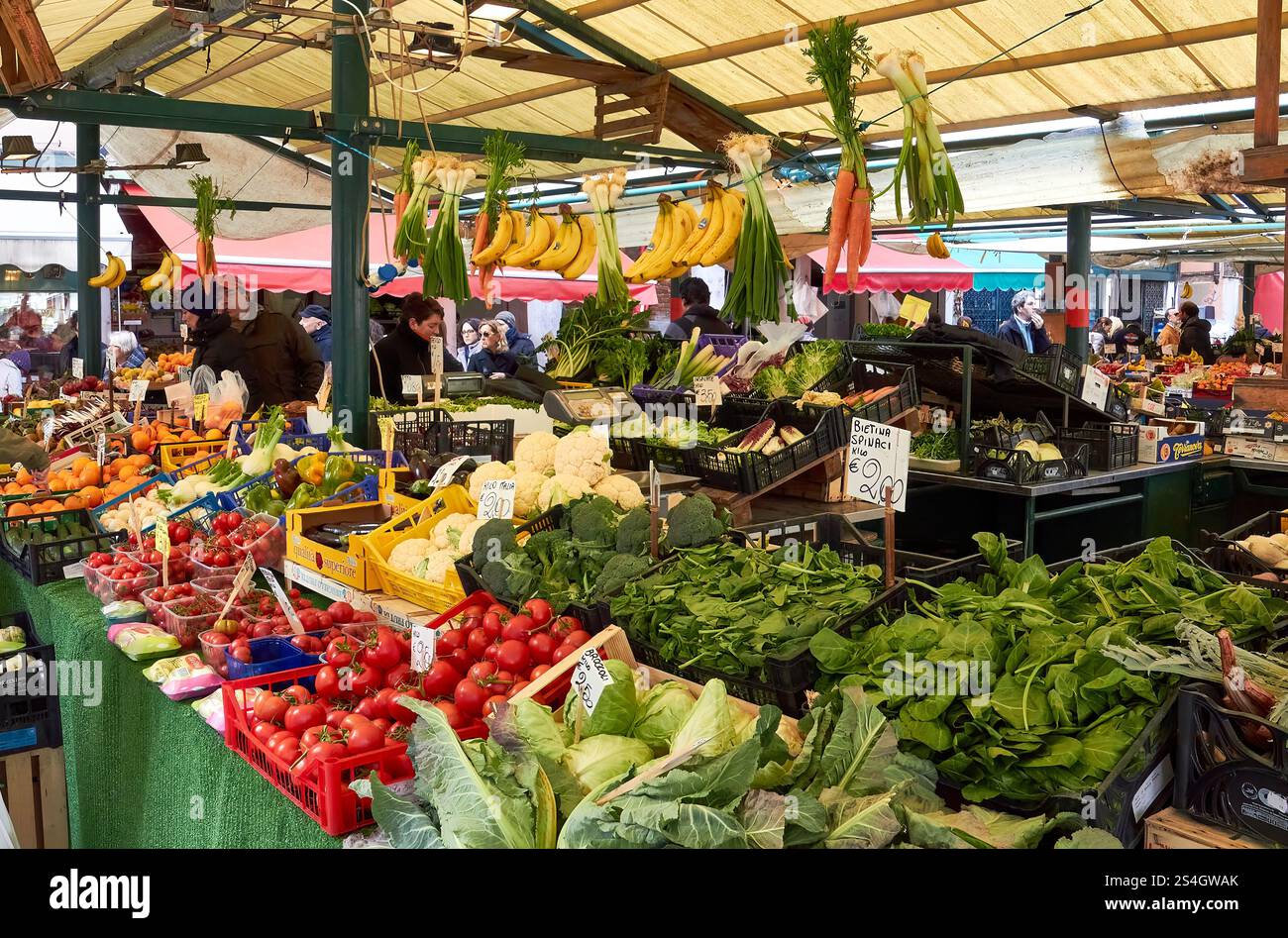 Vibrant Display of Fresh Fruits and Vegetables at a Local Market Stock ...
