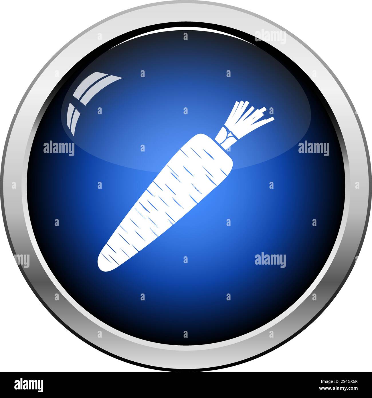Carrot icon. Glossy Button Design. Vector Illustration Stock Vector ...