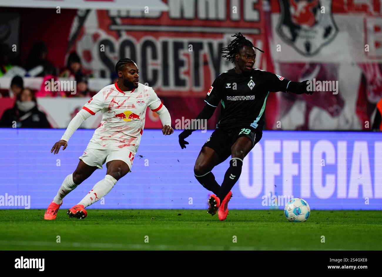 January 12 2025 Ridle Baku of RB Leipzig controls the ball during a 1