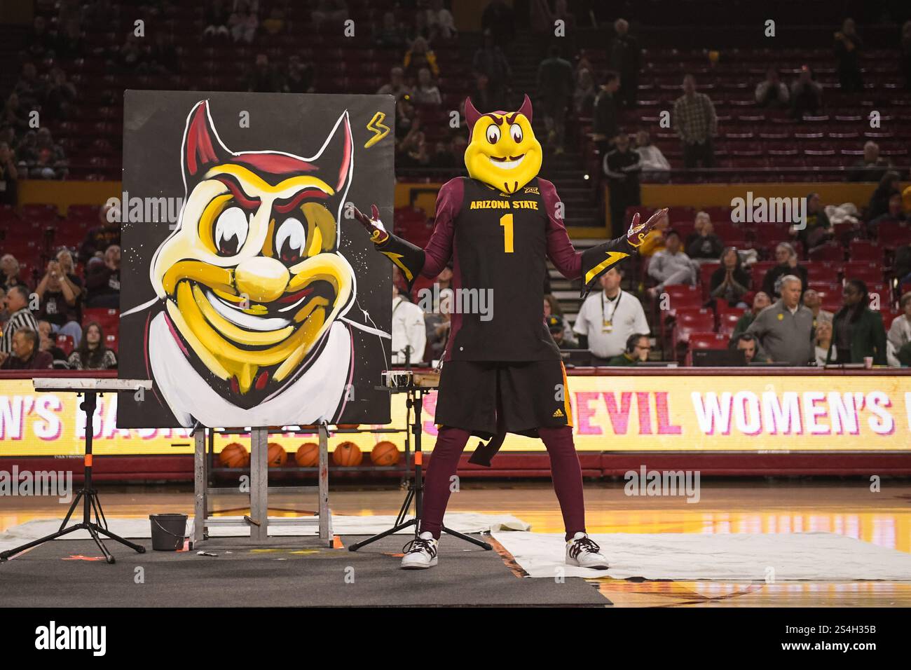 Arizona State Sun Devils Mascot Sparky Watches Painter Paint A arizona-state-sun-devils-mascot-sparky-watches-painter-paint-a