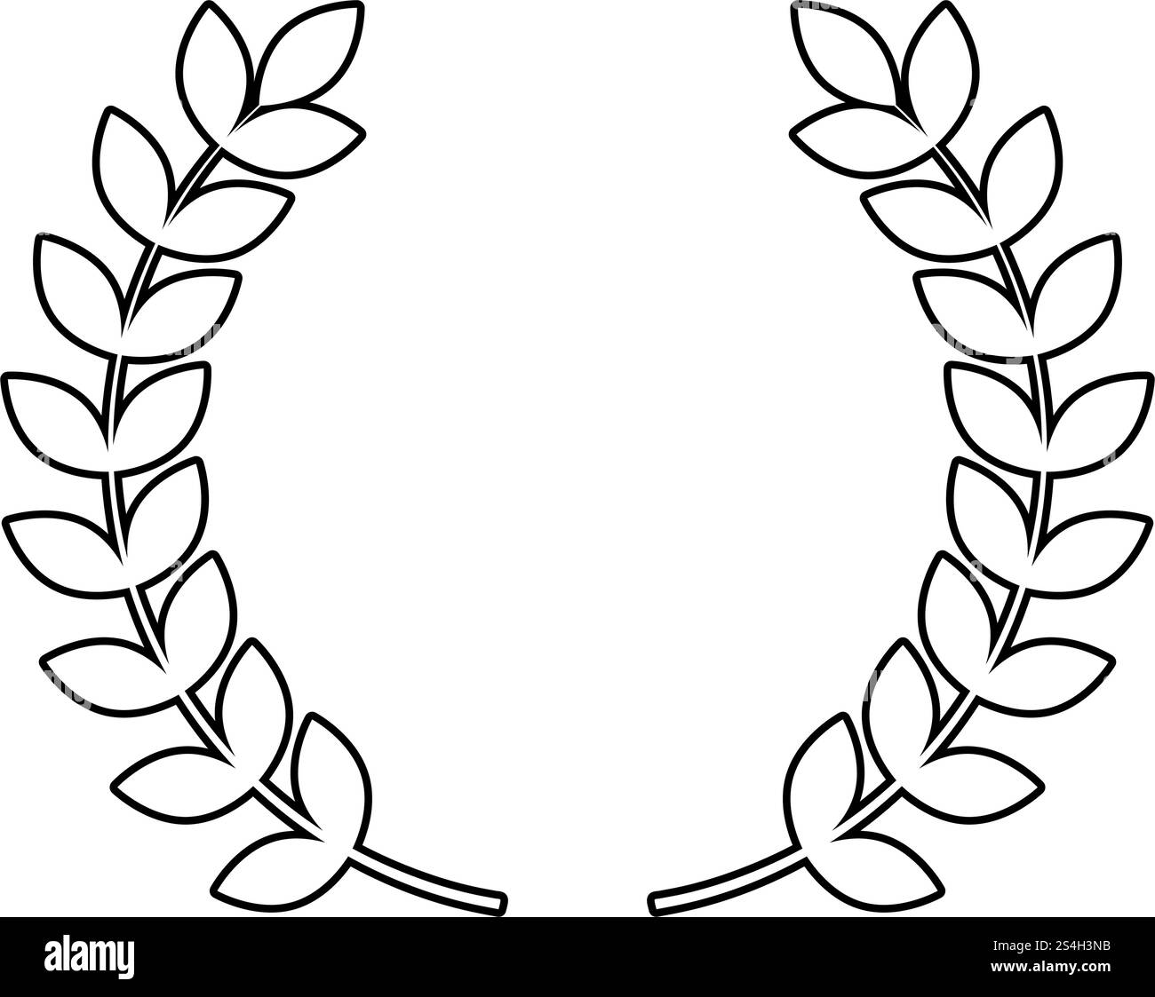 Branch of winner Laurel wreaths Symbol of victory icon outline black ...