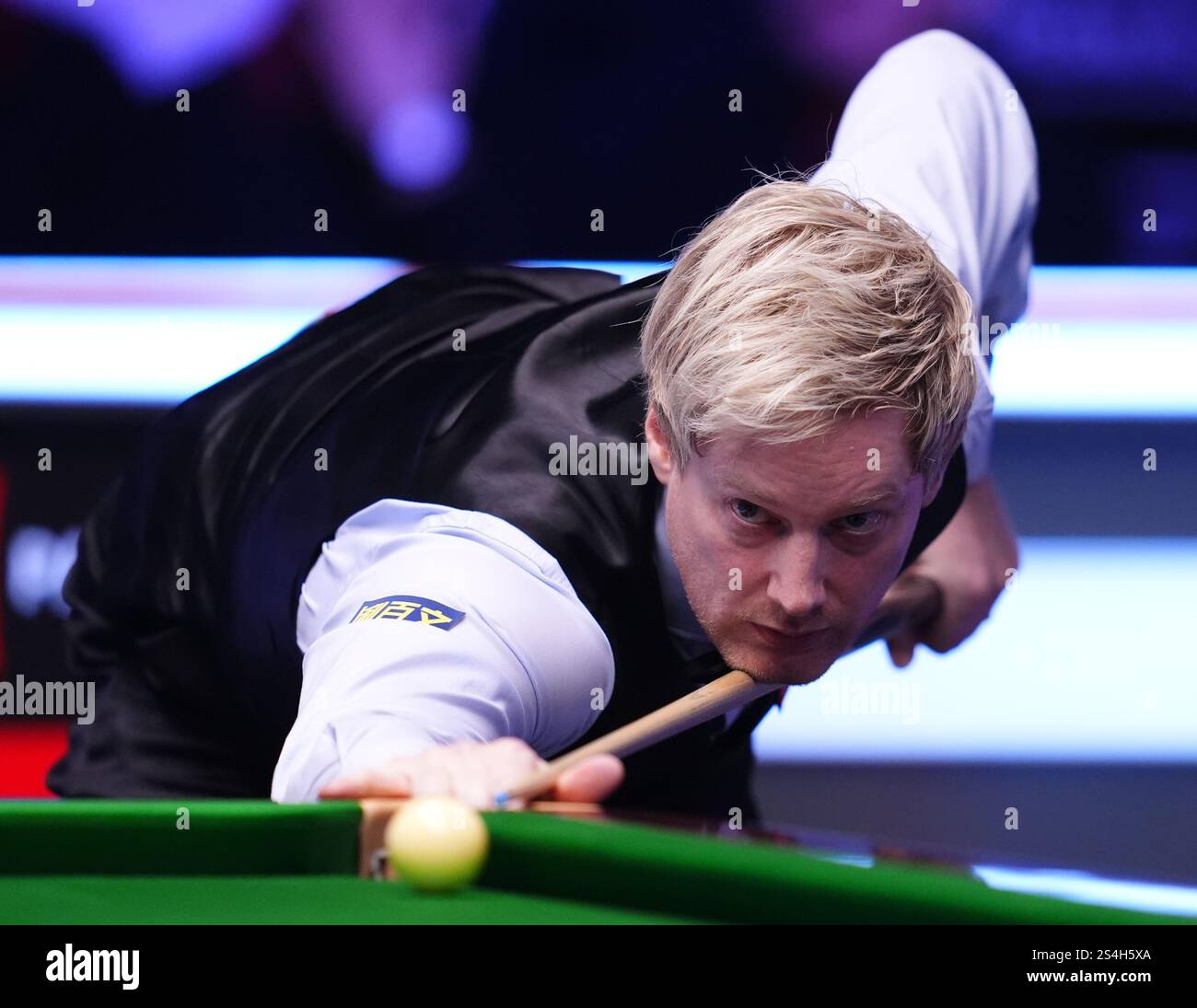 Neil Robertson during his match with John Higgins (not in frame) during