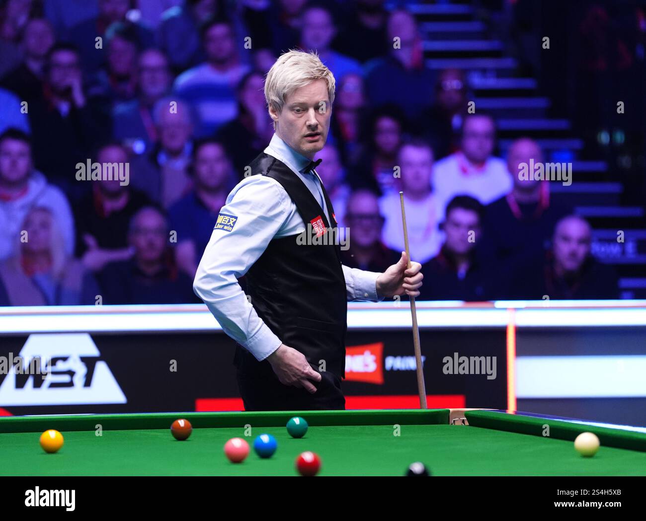 Neil Robertson during his match with John Higgins (not in frame) during