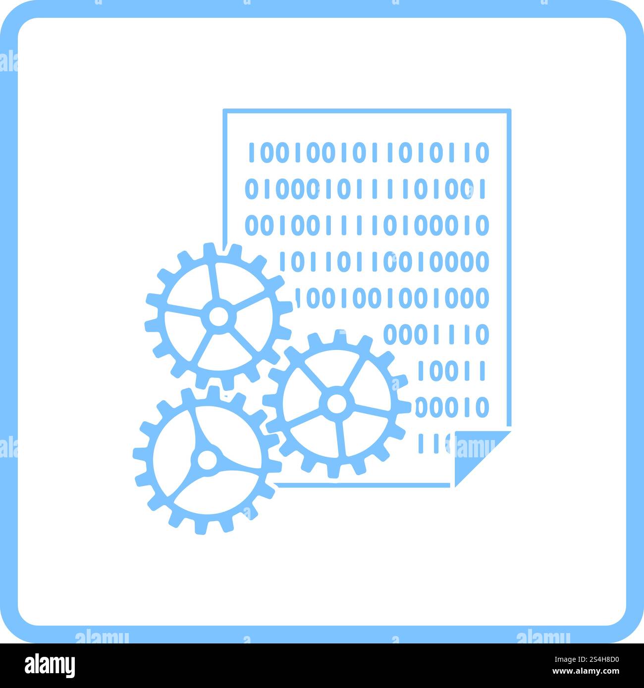 App Development Icon. Blue Frame Design. Vector Illustration. Stock Vector