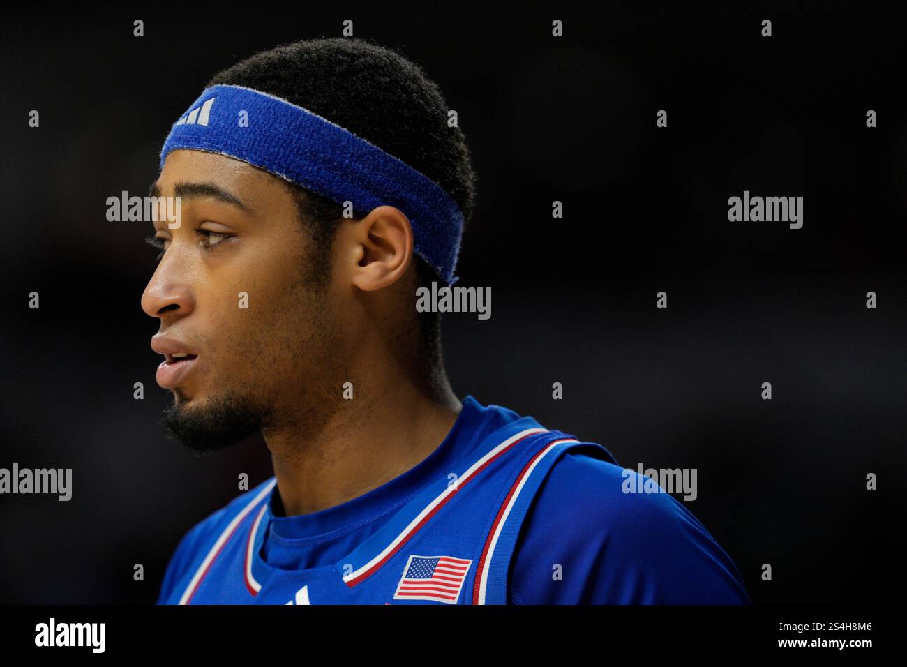 Kansas guard Dajuan Harris Jr. (3) plays during an NCAA college ...