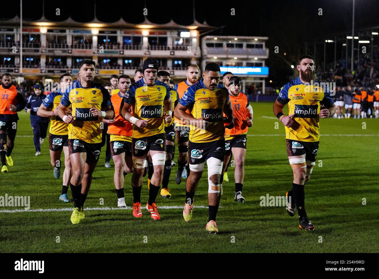 Clermont Auvergne players ahead of the Investec Champions Cup match at