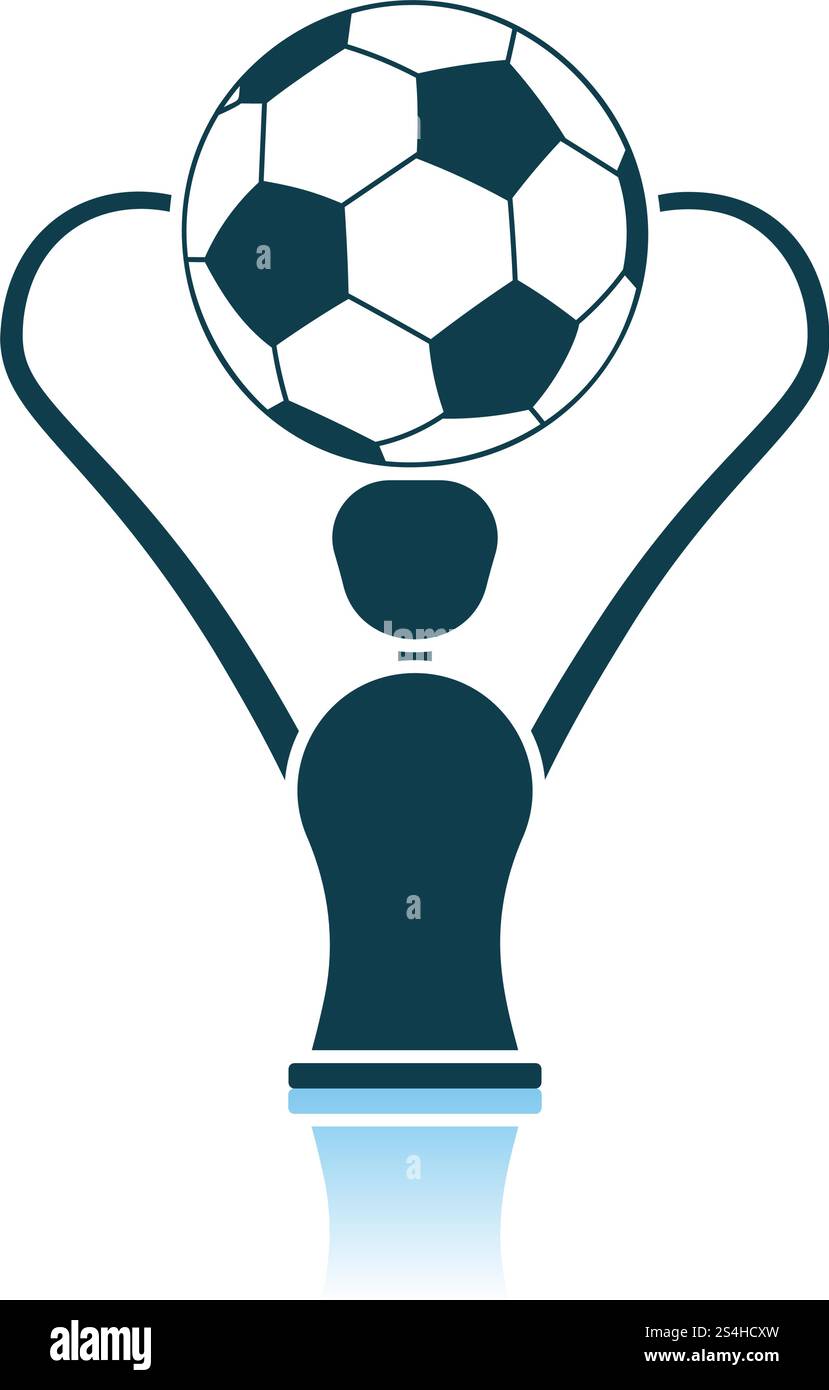 Soccer Cup Icon. Shadow Reflection Design. Vector Illustration Stock ...