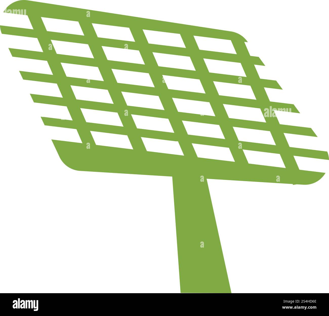 Green solar panel icon. Simple illustration of green solar panel vector ...