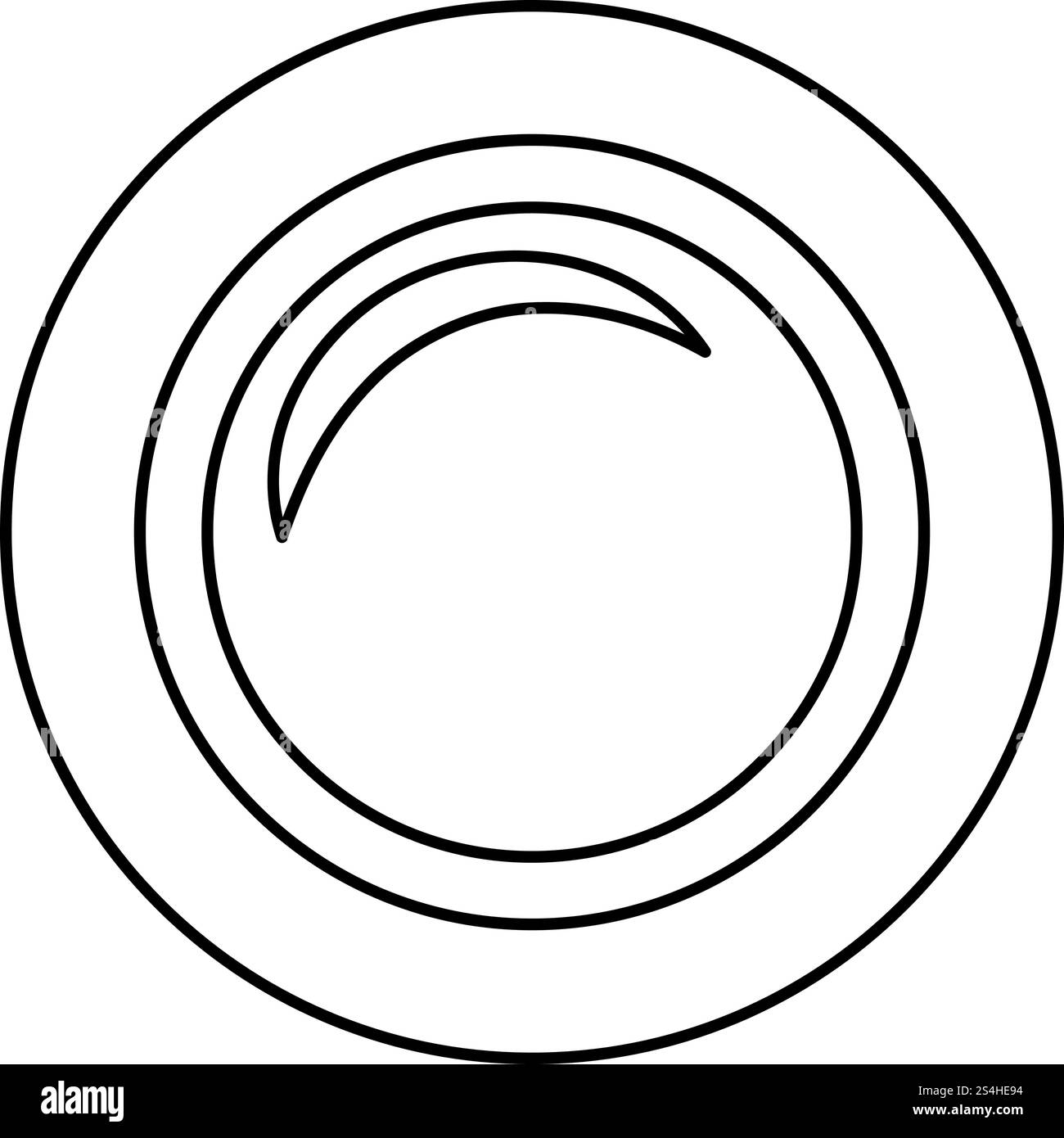 Camera lens photo equipment icon outline black color vector ...