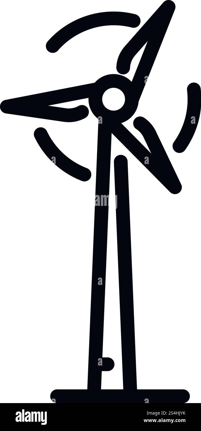 Wind turbine icon. Outline wind turbine vector icon for web design ...