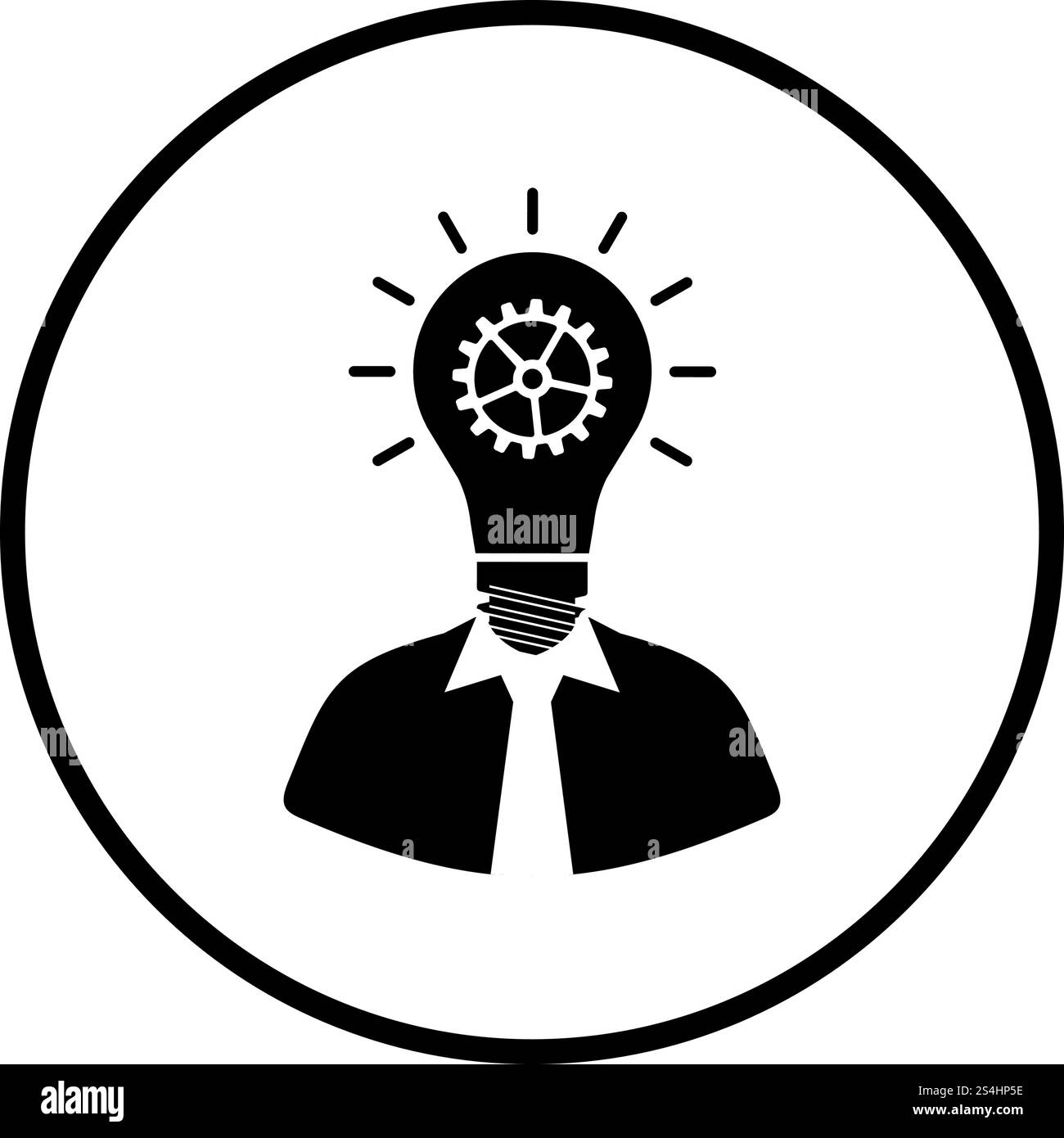 Innovation Icon. Thin Circle Stencil Design. Vector Illustration Stock ...