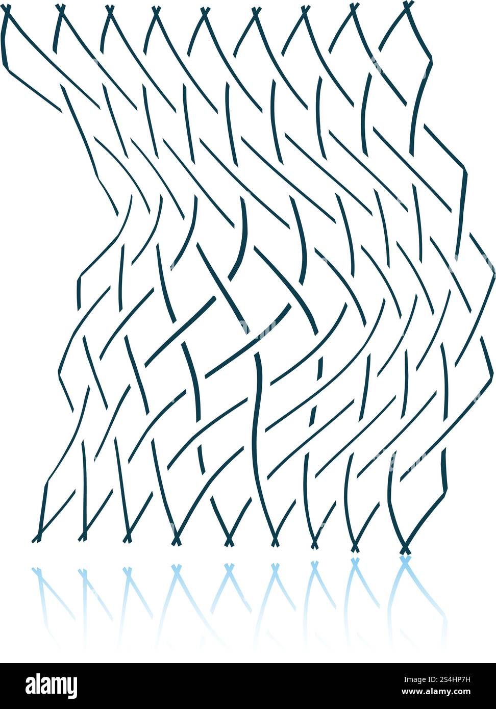 Icon of Fishing net . Shadow reflection design. Vector illustration ...
