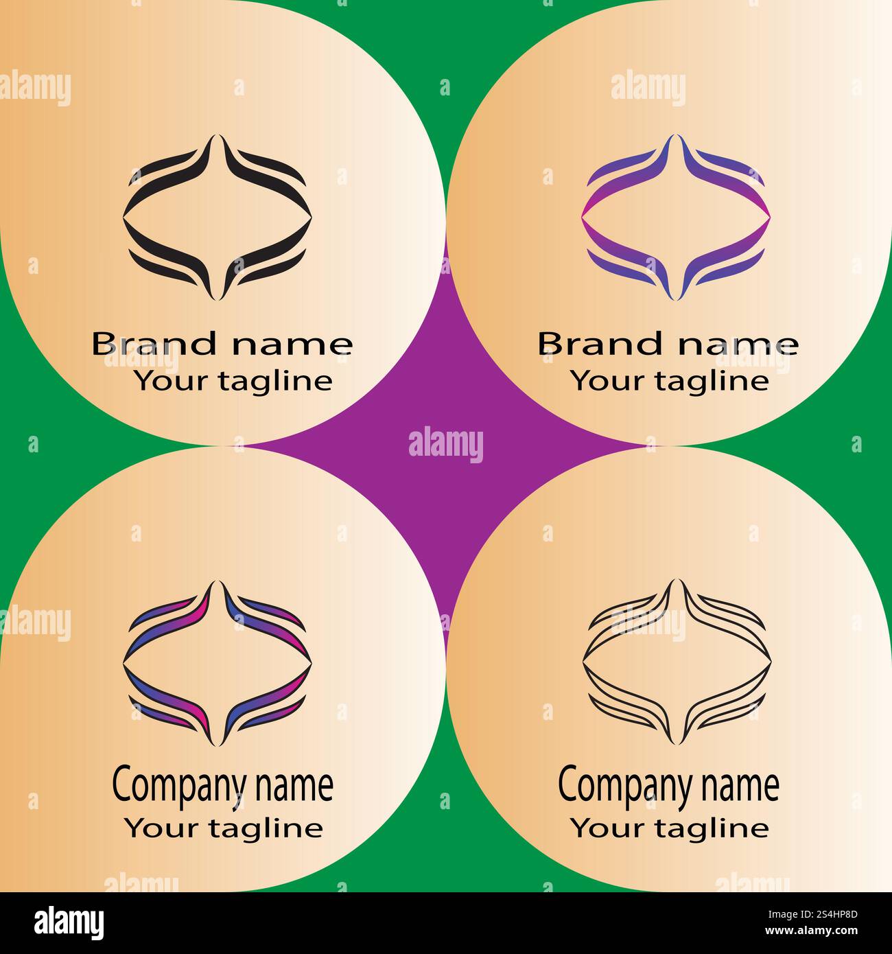 Beautiful Unique logo design with four different designs of the same ...