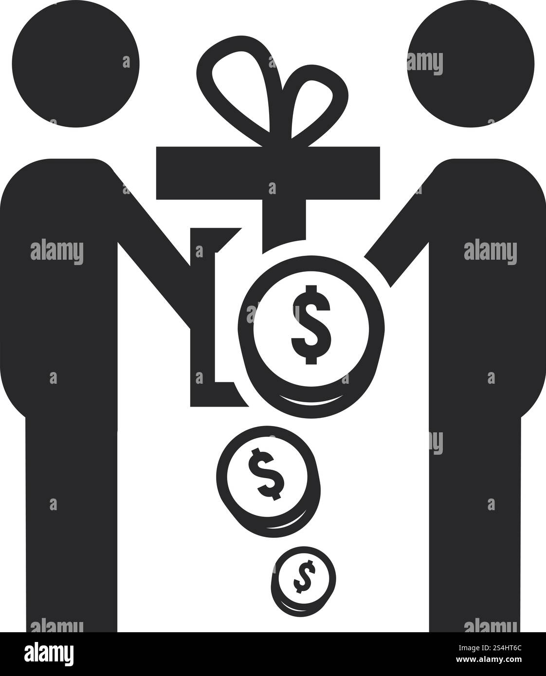 Bribery hand shake icon. Simple illustration of bribery hand shake ...