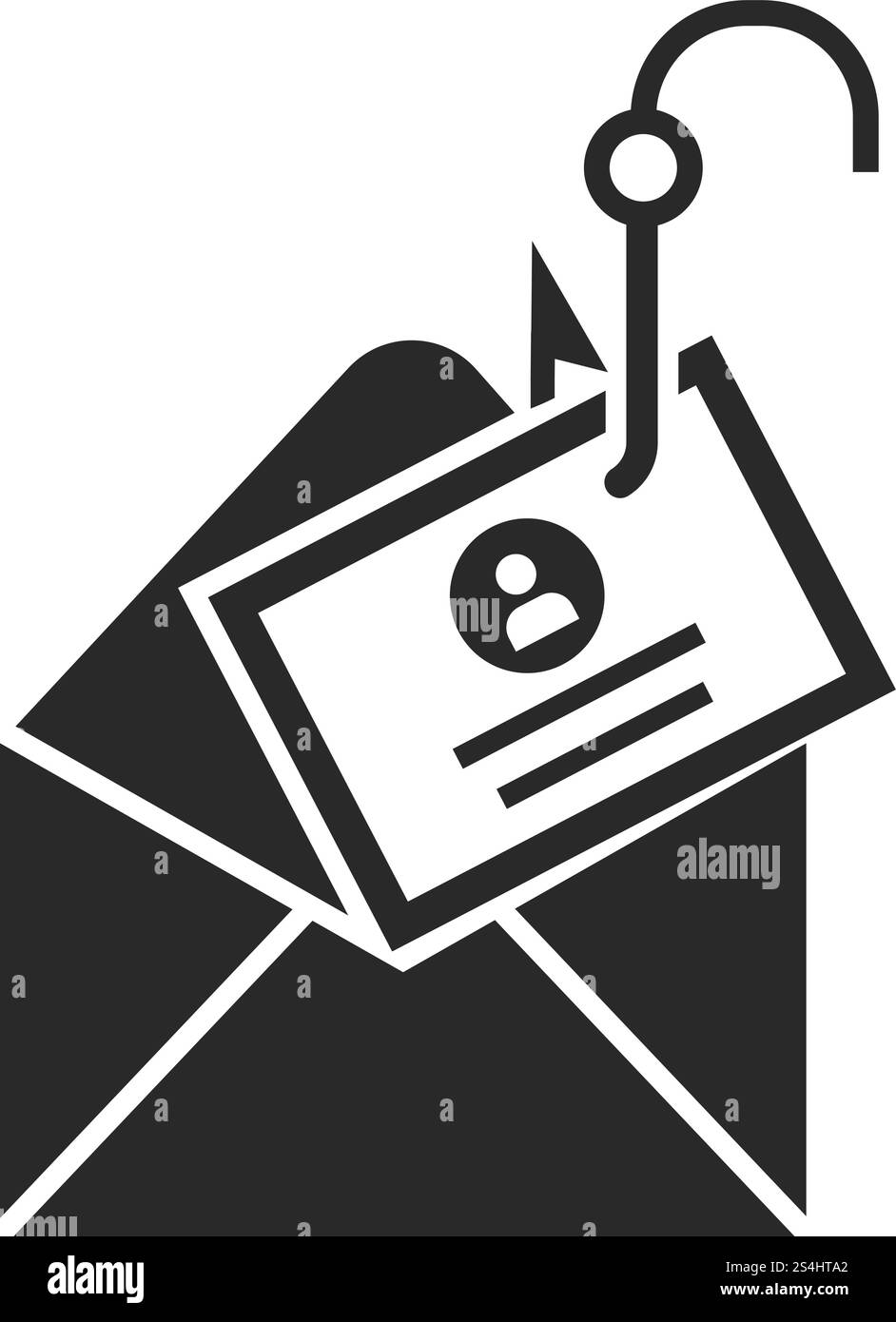 Mail phishing icon. Simple illustration of mail phishing vector icon ...
