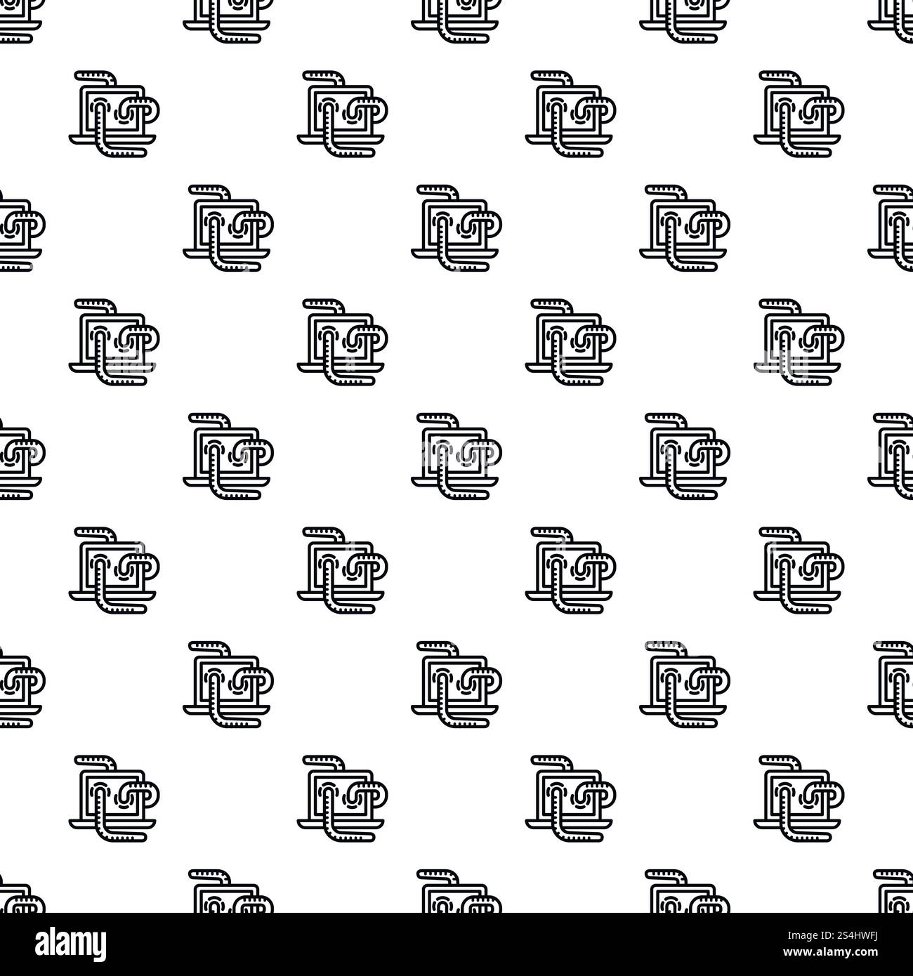 Computer worm pattern seamless repeat background for any web design. Computer worm pattern seamless Stock Vector