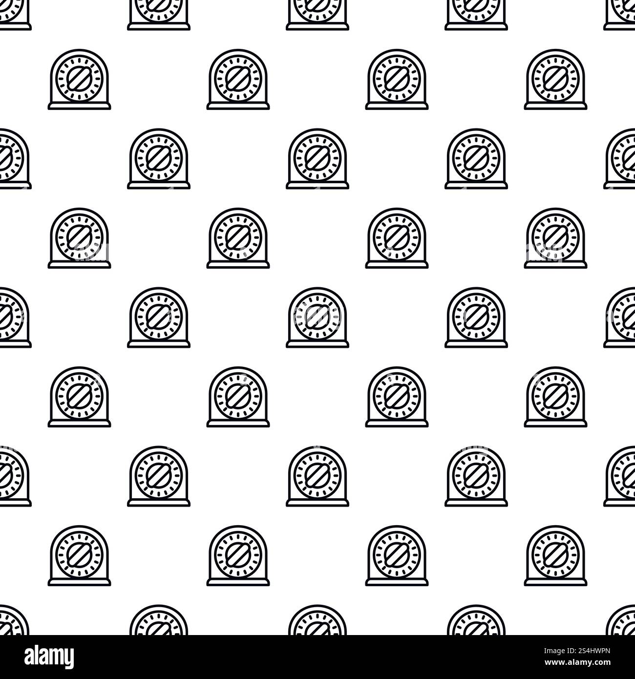 Kitchen timer pattern seamless repeat background for any web design. Kitchen timer pattern seamless Stock Vector