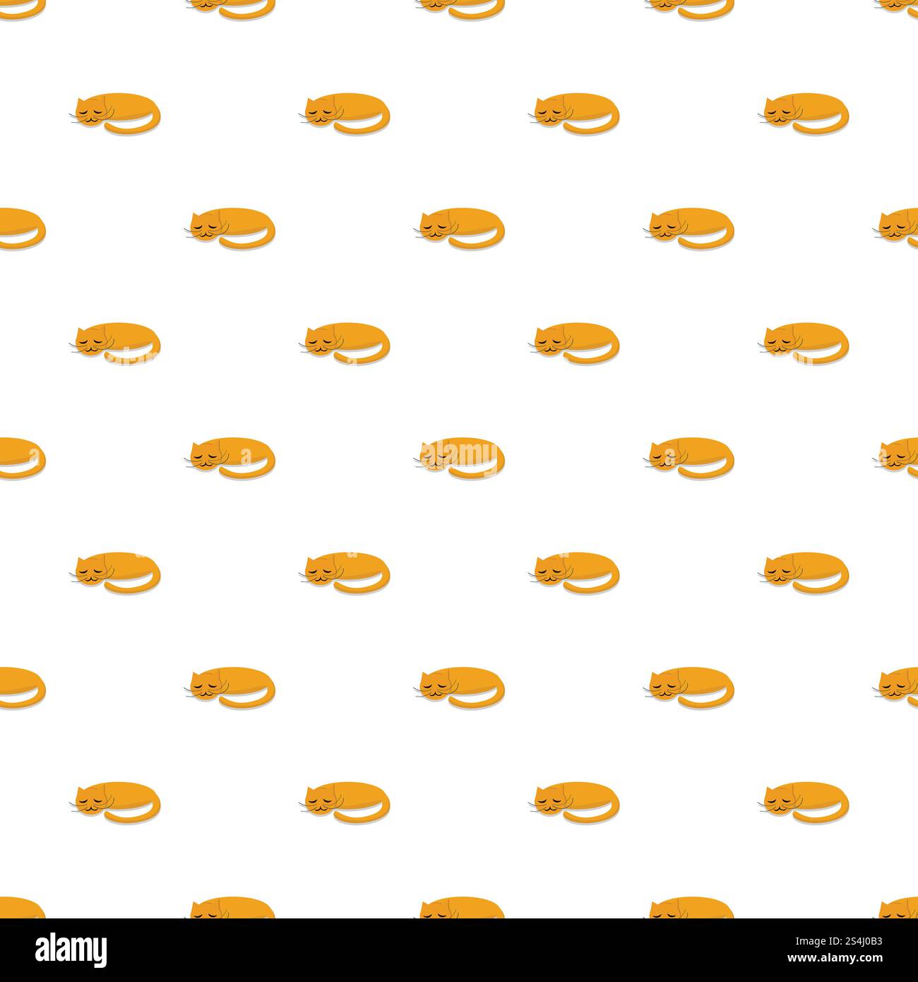 Sleeping cat pattern seamless repeat background for any web design. Sleeping cat pattern seamless Stock Vector
