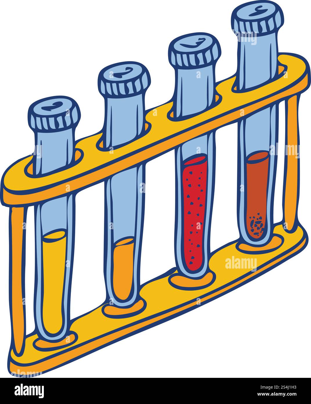 Teste tube stand icon. Hand drawn illustration of teste tube stand ...