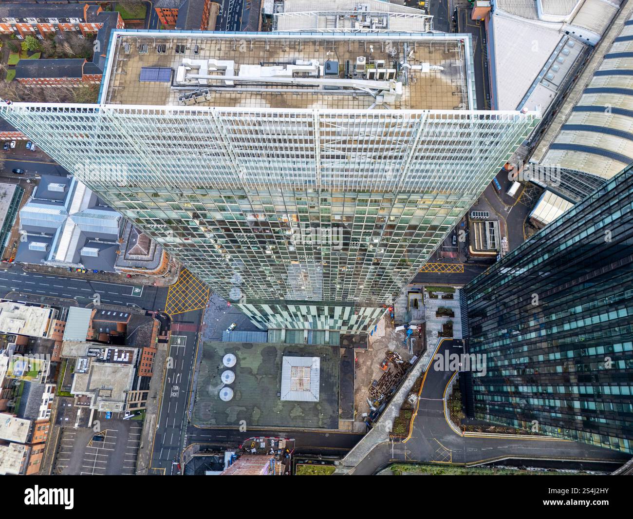 Aerial image of Beetham Tower and Viadux in Manchester UK Stock Photo