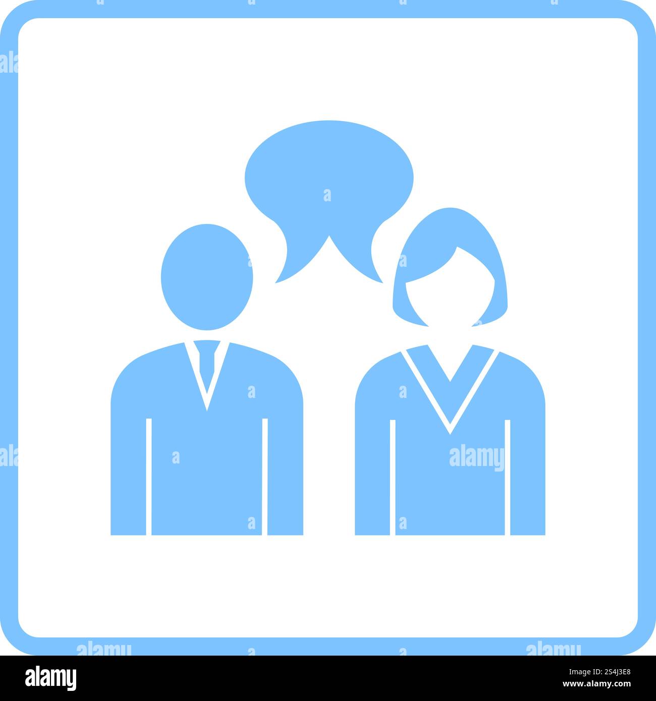 Chat Icon. Blue Frame Design. Vector Illustration Stock Vector Image ...