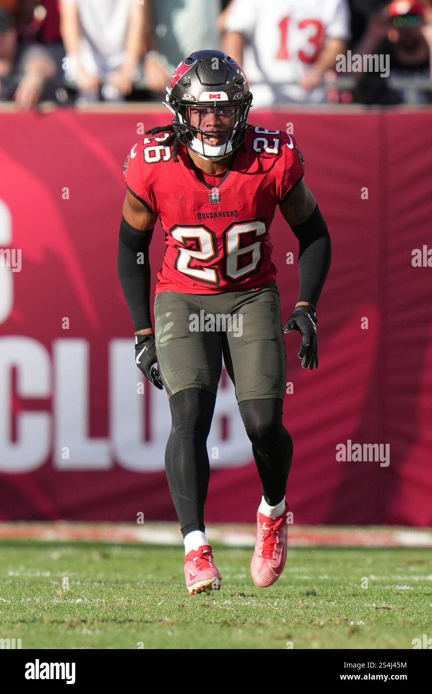 Tampa Bay Buccaneers safety Kaevon Merriweather (26) drops back in