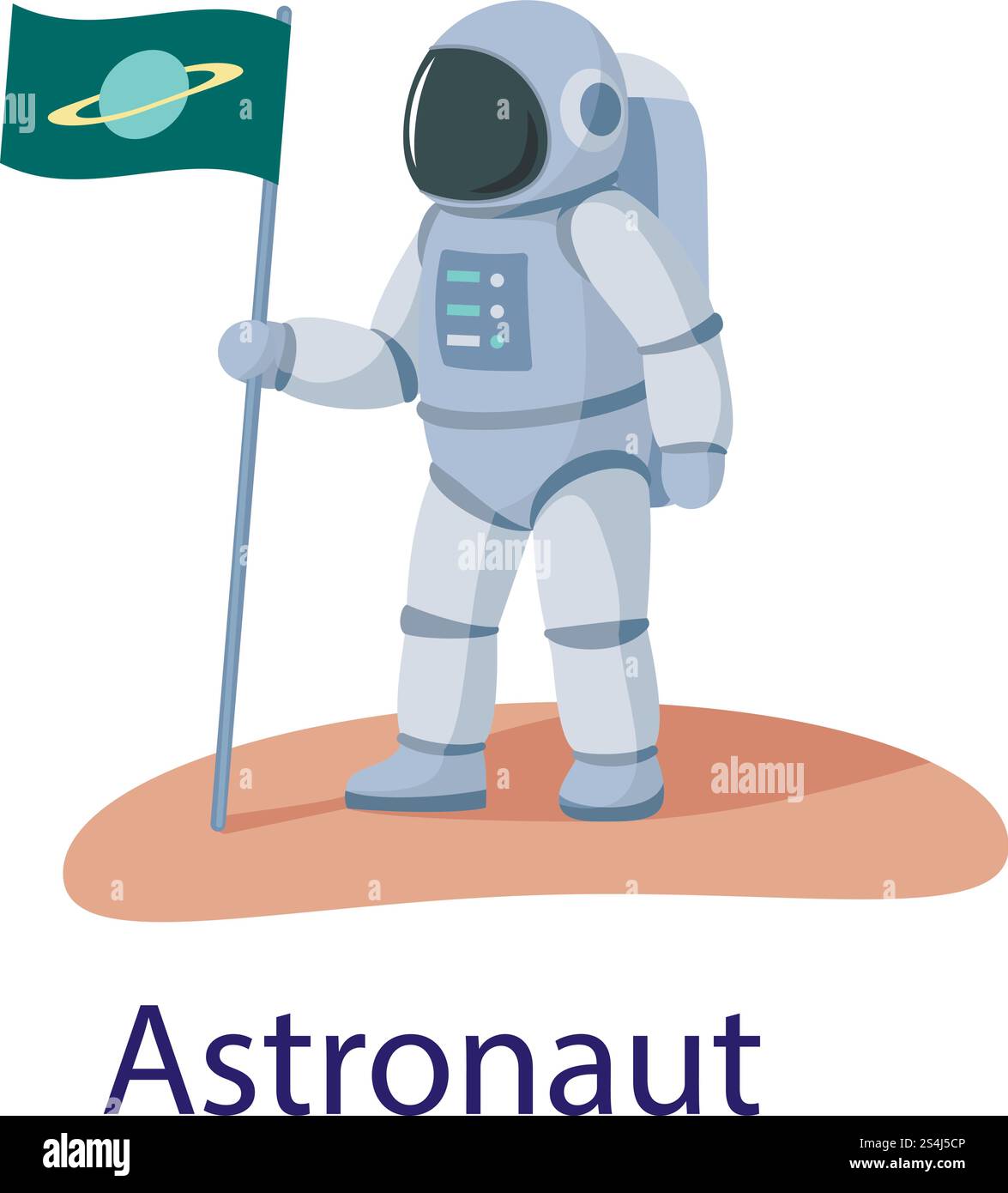 Astronaut icon. Flat illustration of astronaut vector icon isolated on ...