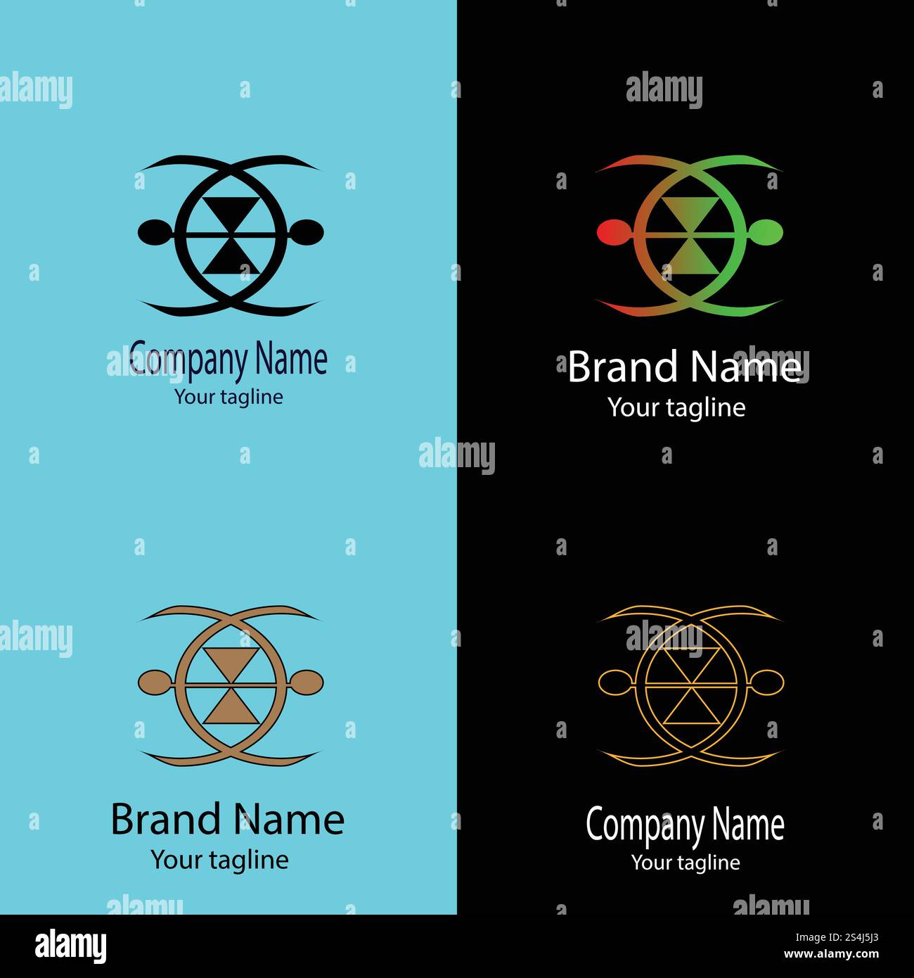 Beautiful Unique logo design with four different designs of the same ...