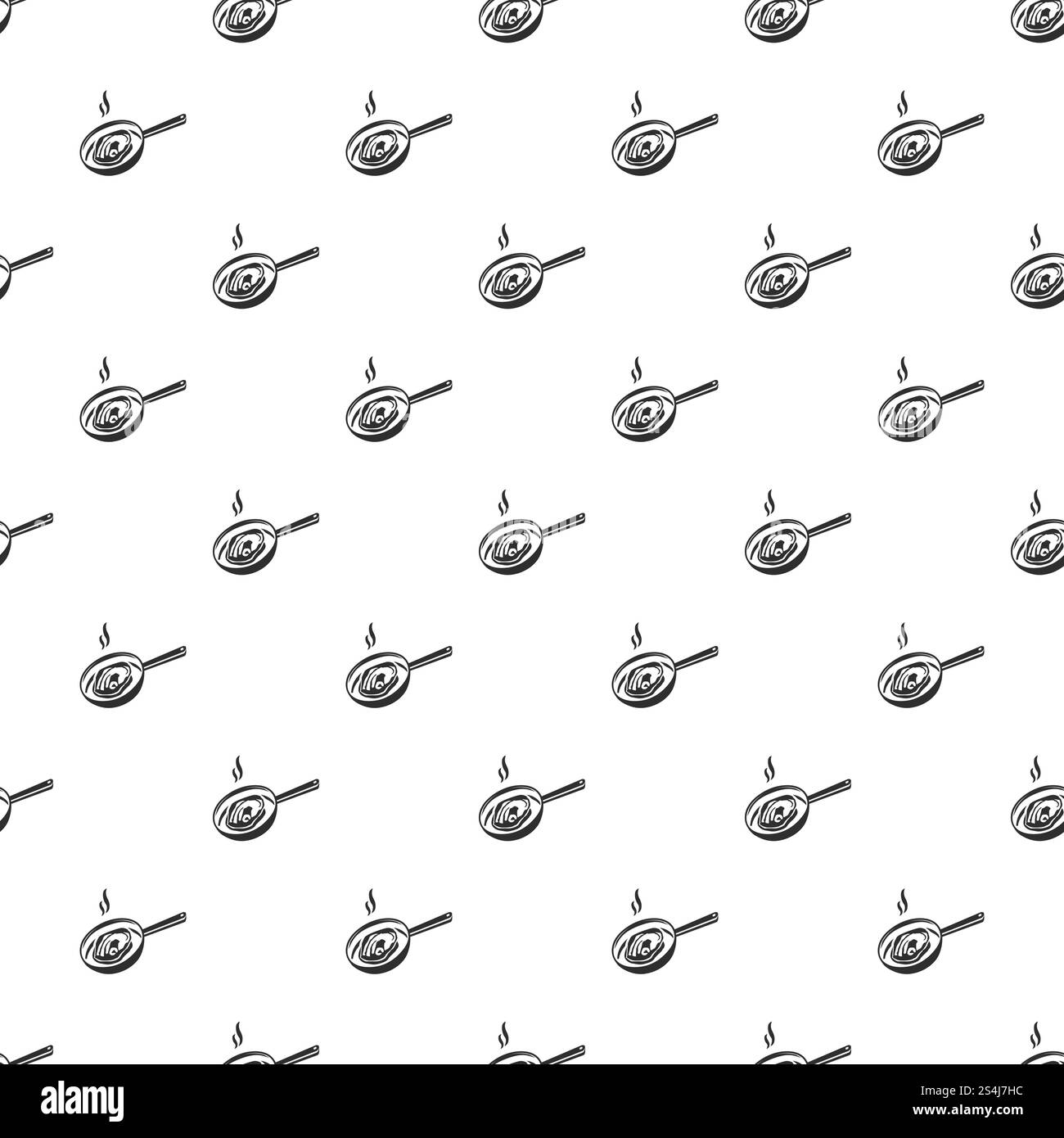 Meat on griddle pattern seamless repeat background for any web design. Meat on griddle pattern seamless Stock Vector
