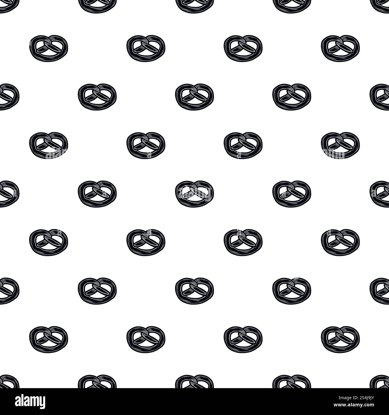 Fresh pretzel pattern seamless repeat background for any web design. Fresh pretzel pattern seamless Stock Vector