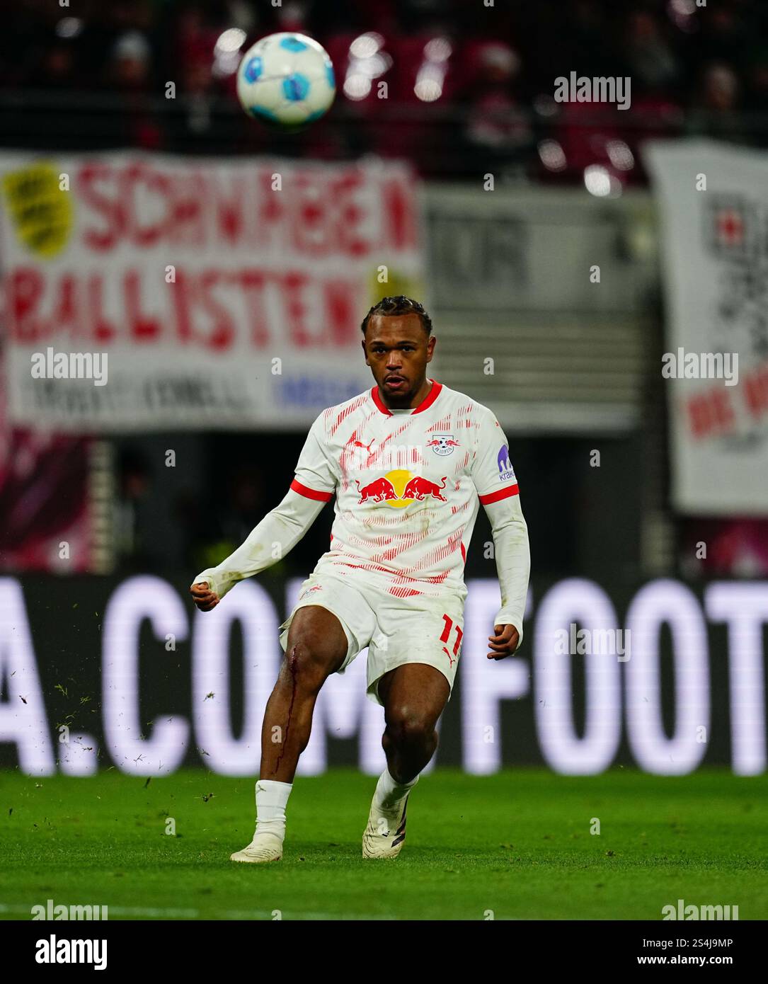 January 12 2025 Lois Openda of RB Leipzig controls the ball during a 1