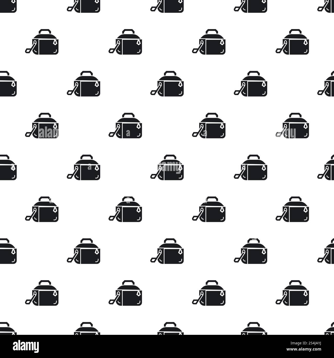 Metal lunch box pattern seamless vector repeat for any web design. Metal lunch box pattern seamless vector Stock Vector