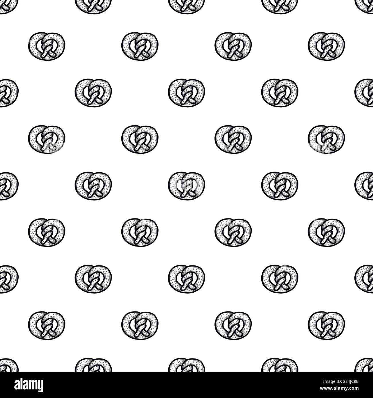 Pretzel pattern seamless repeat background for any web design. Pretzel pattern seamless Stock Vector