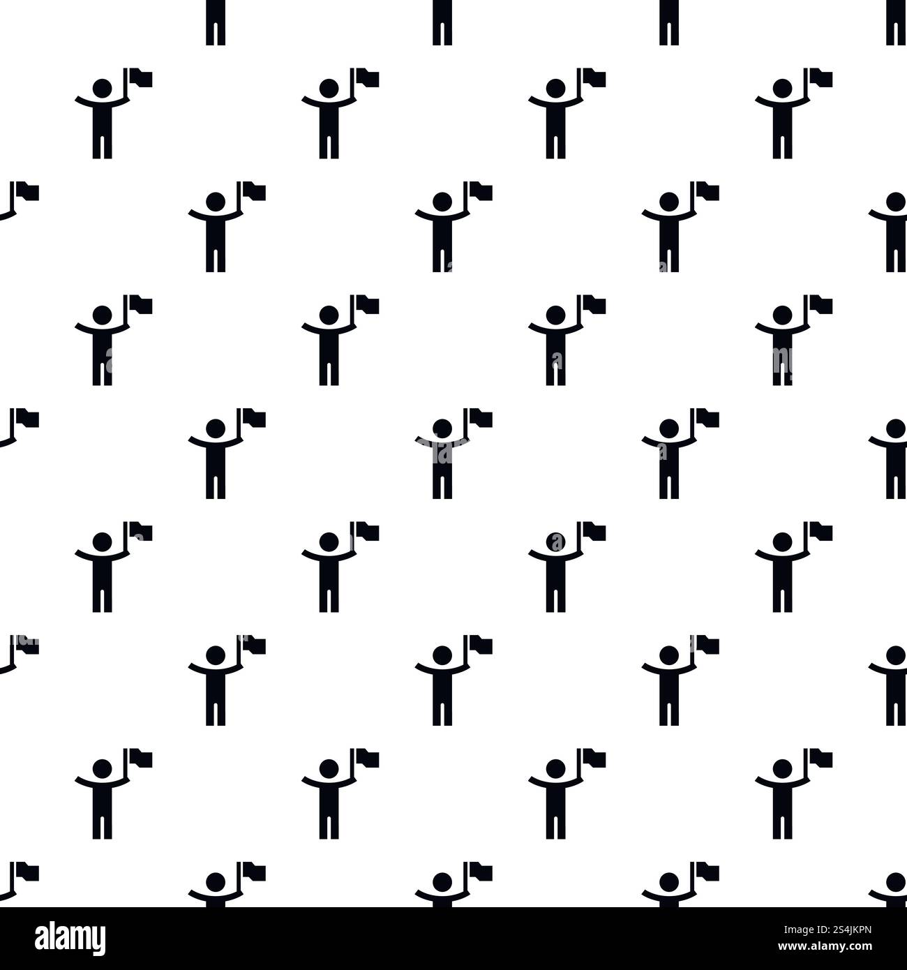 Man with flag pattern seamless vector repeat for any web design. Man with flag pattern seamless vector Stock Vector