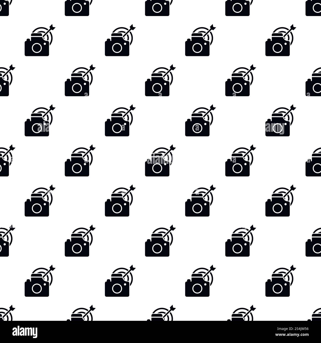 Take photo target pattern seamless vector repeat for any web design. Take photo target pattern seamless vector Stock Vector