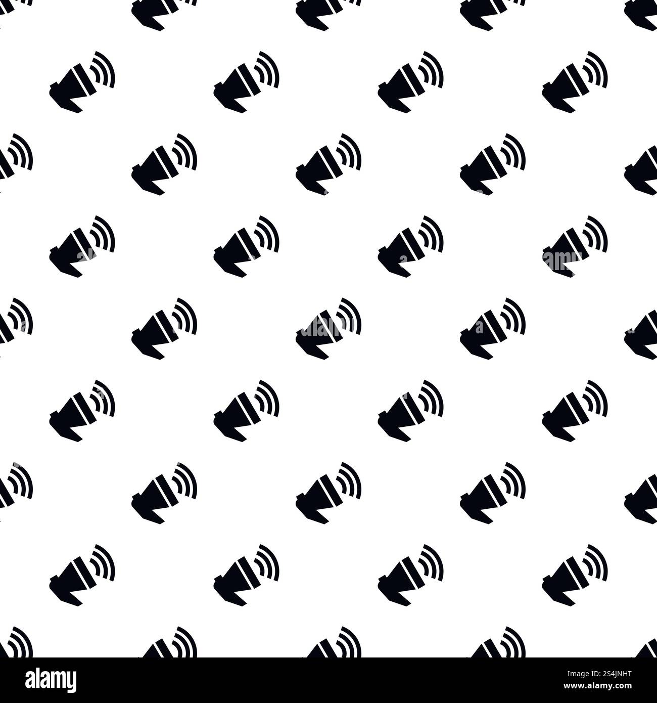 Loud megaphone pattern seamless vector repeat for any web design. Loud megaphone pattern seamless vector Stock Vector