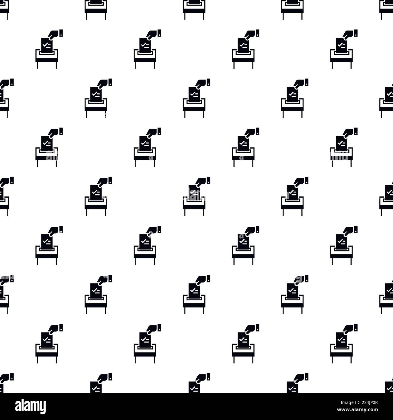 Election paper pattern seamless vector repeat for any web design. Election paper pattern seamless vector Stock Vector