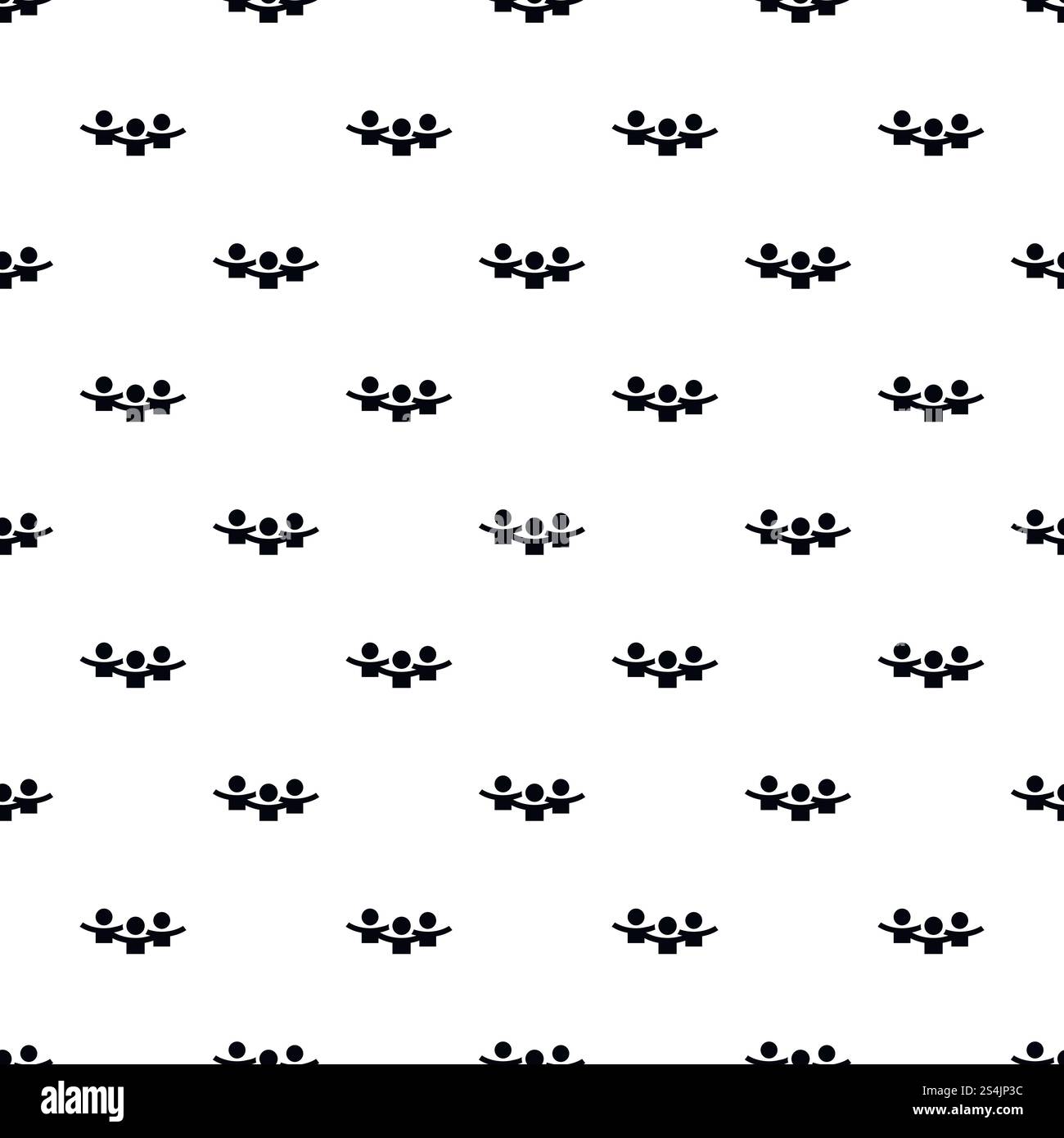 Meeting people pattern seamless vector repeat for any web design. Meeting people pattern seamless vector Stock Vector