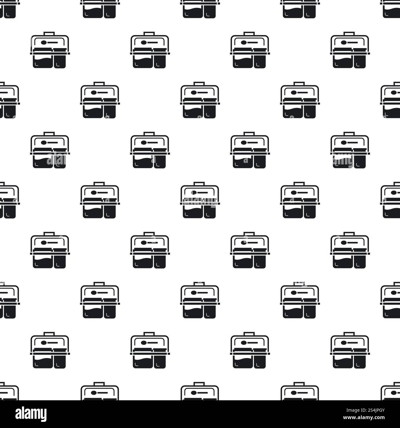 Meal lunch box pattern seamless vector repeat for any web design. Meal lunch box pattern seamless vector Stock Vector