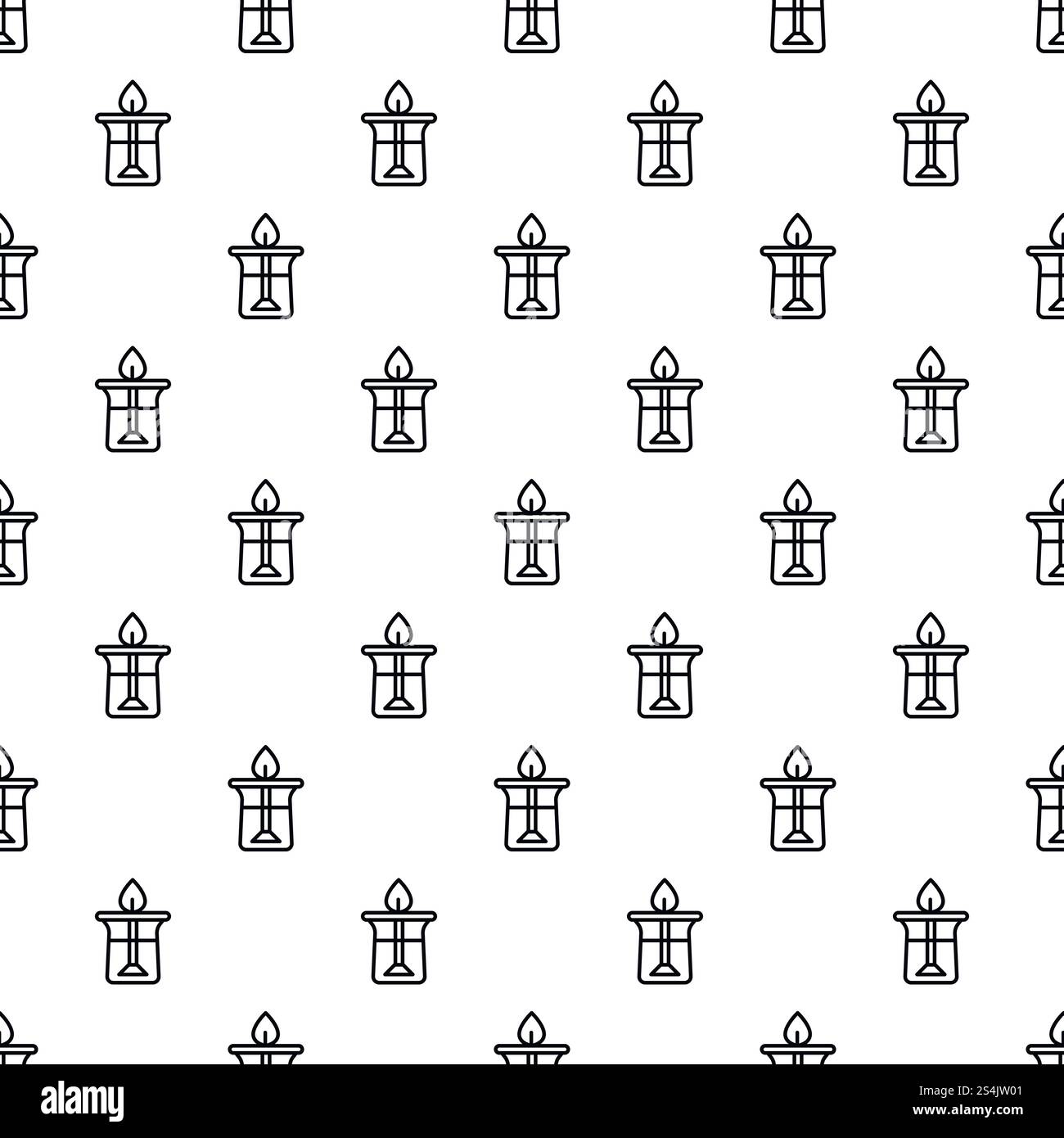 Oil candle pattern seamless vector repeat for any web design. Oil candle pattern seamless vector Stock Vector