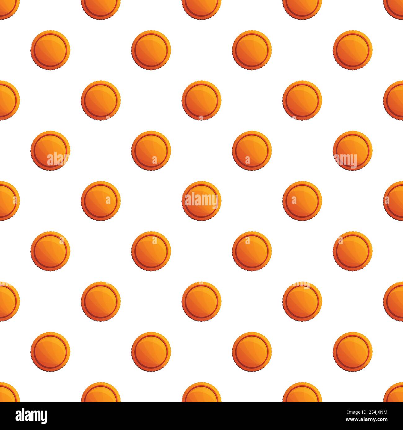 Tasty round biscuit pattern seamless vector repeat for any web design. Tasty round biscuit pattern seamless vector Stock Vector