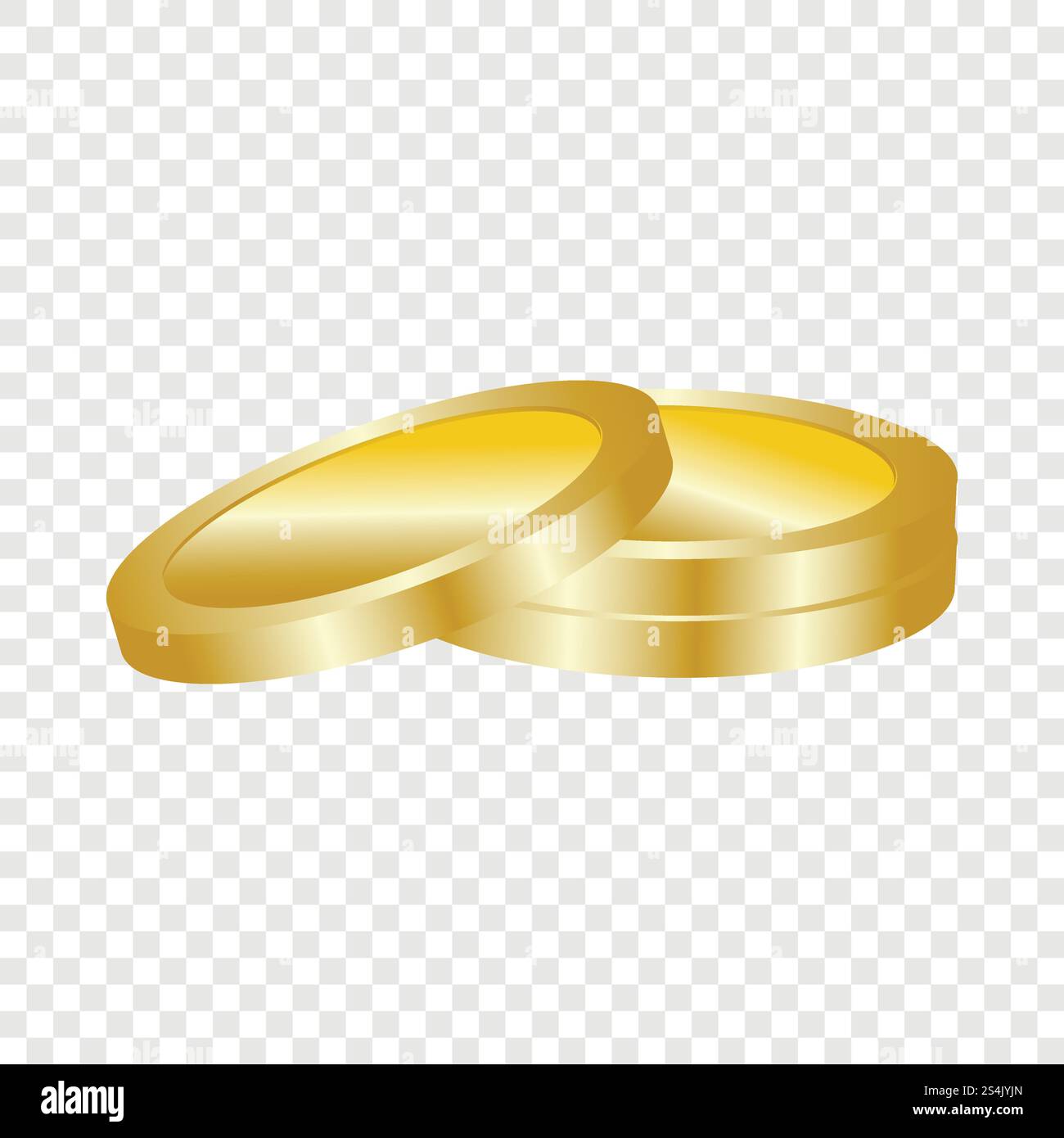 Gold coin icon. Realistic illustration of gold coin vector icon for web ...