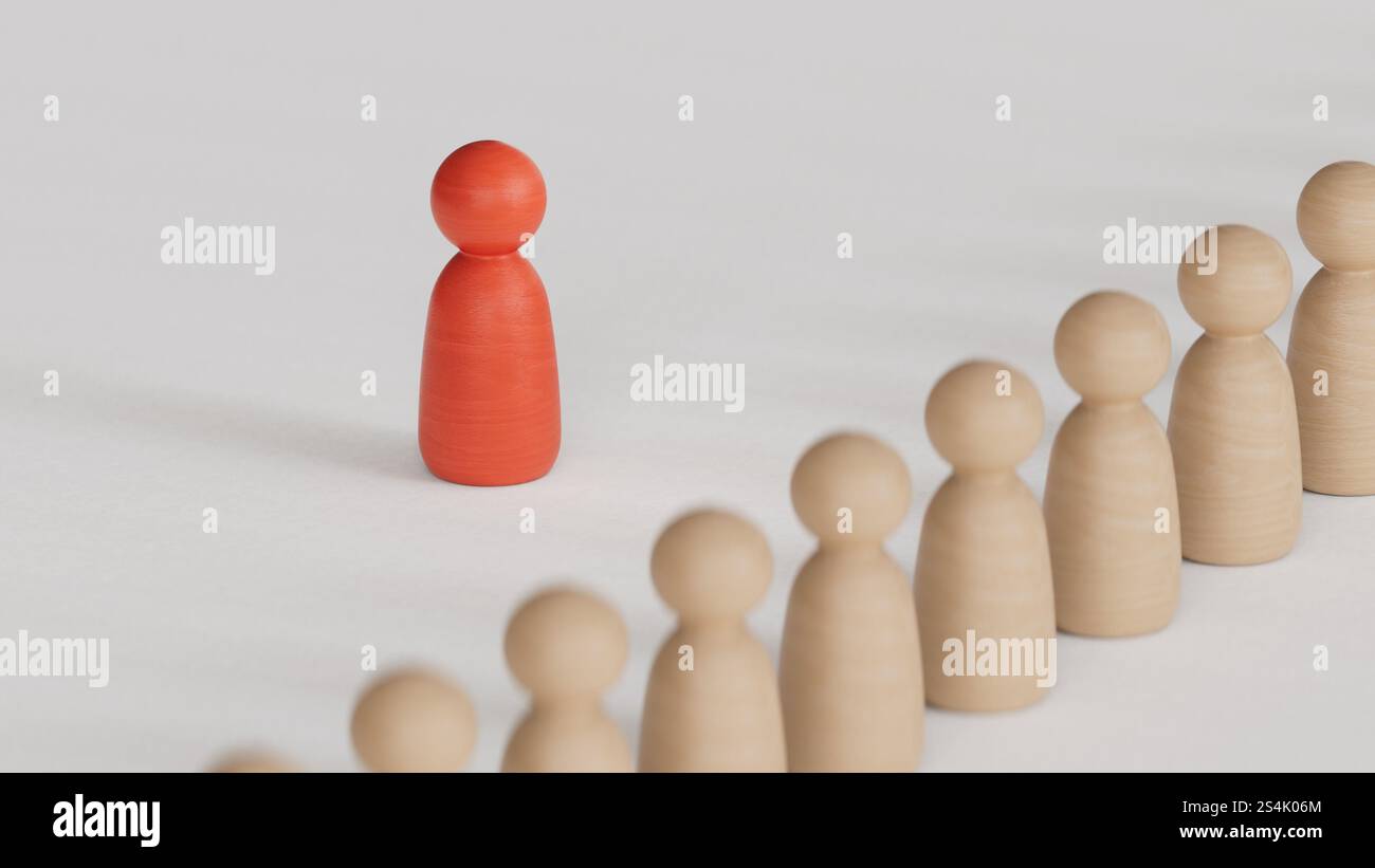 Illustration of the especial person, standing alone. economic status ...