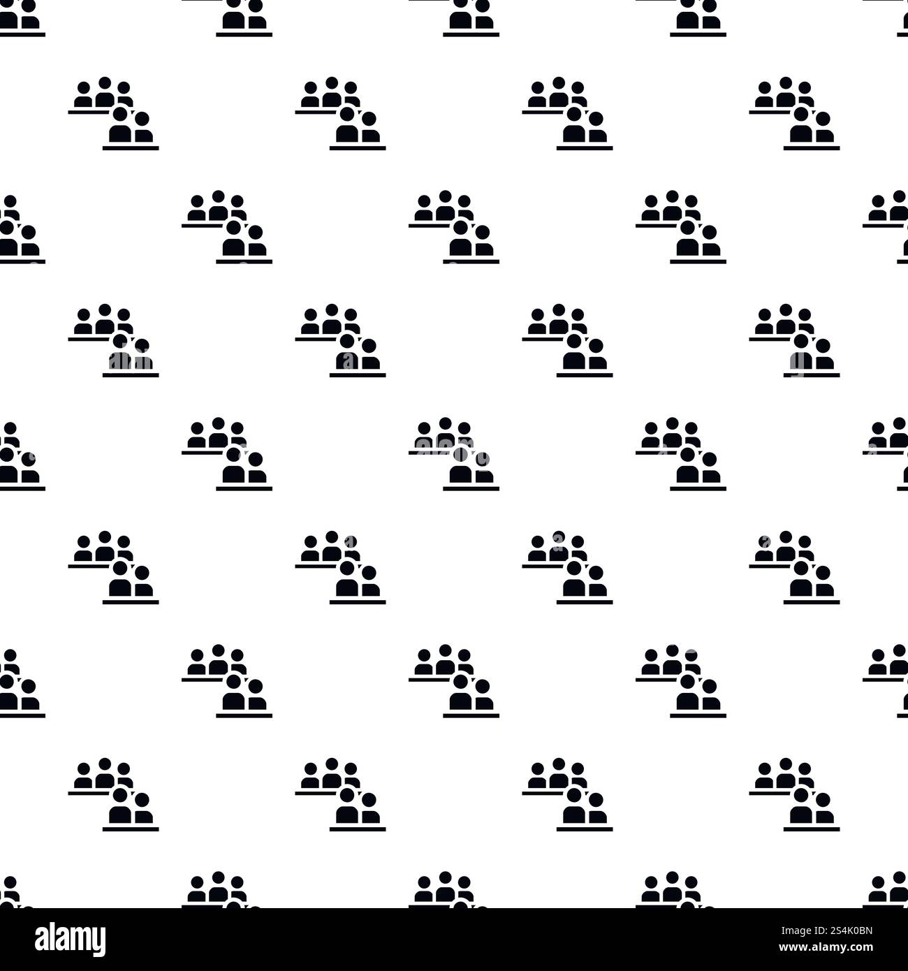 People conference pattern seamless vector repeat for any web design. People conference pattern seamless vector Stock Vector
